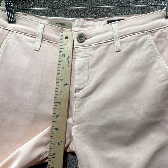 Adriano Goldschmied Tristan Tailored Trouser Pants Women 25 Pink Straight Ankle - Picture 7 of 16